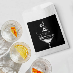 A Tini Bit Older Black Martini Birthday Party  Favour Bag