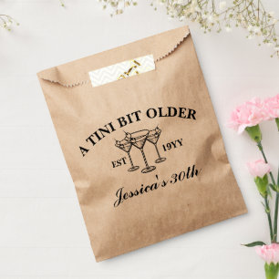A Tini Bit Older Black Martini Birthday Party Favour Bag