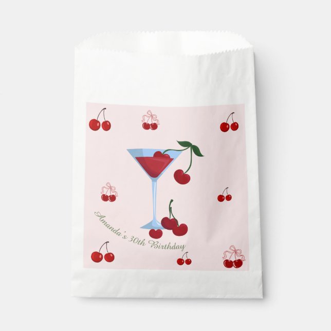 A Tini Bit Older Cherrytini Birthday Favour Bag (Front)