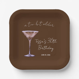A Tini Bit Older Chocolate Martini Themed Party Paper Plate