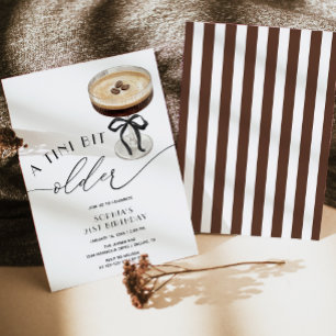 A Tini Bit Older Espresso Martini 21st Birthday Invitation