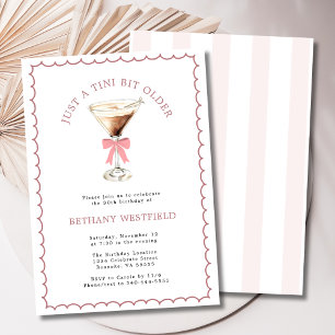 A Tini Bit Older Espresso Martini 30th Birthday Invitation
