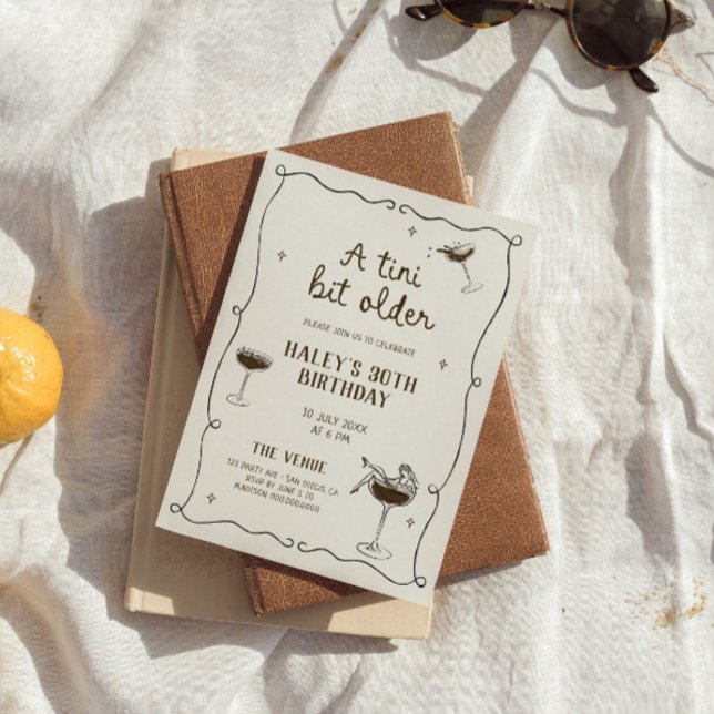 A Tini Bit Older Espresso Martini Birthday Invitation (Creator Uploaded)