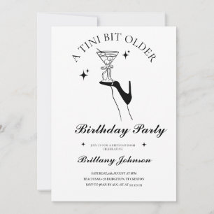 a Tini Bit Older Espresso Martini Birthday Invitation