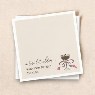 A Tini Bit Older Espresso Martini Birthday Napkin