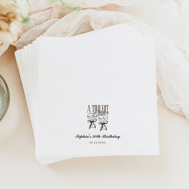 A Tini Bit Older Espresso Martini Birthday Napkin (Creator Uploaded)