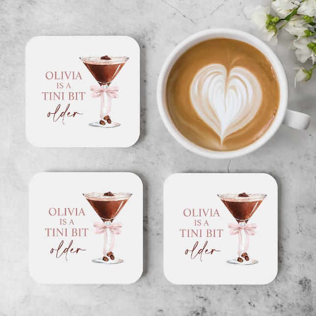 A Tini Bit Older Espresso Martini Party Favour Coaster (Creator Uploaded)
