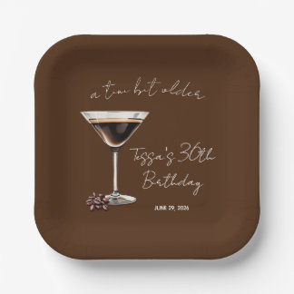 A Tini Bit Older Espresso Martini Themed Party Paper Plate