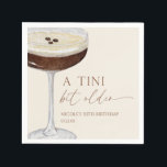 A Tini Bit Older Expresso Martini Birthday Party Napkin<br><div class="desc">This is a A Tini Bit Older Expresso Martini Birthday Party Paper Napkins!</div>