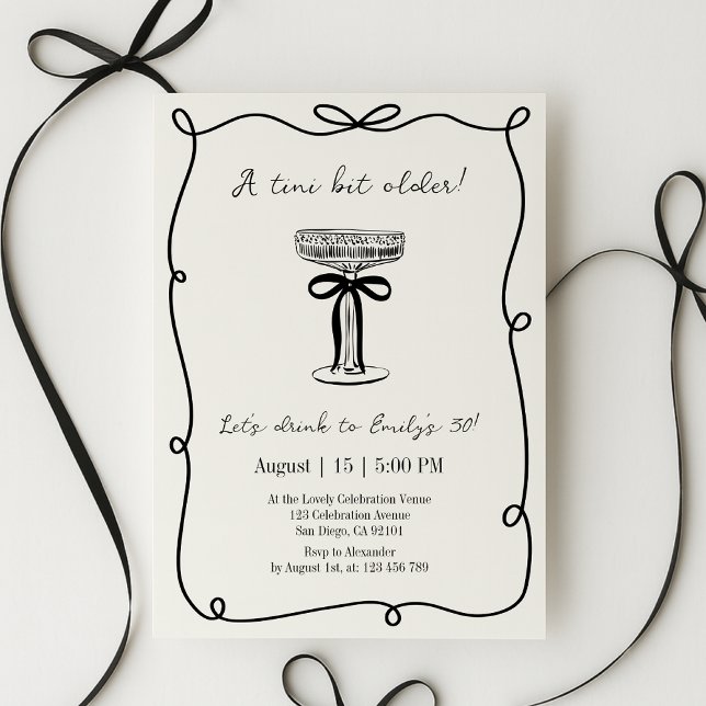 A tini bit older, Hand drawn birthday invitation (Creator Uploaded)