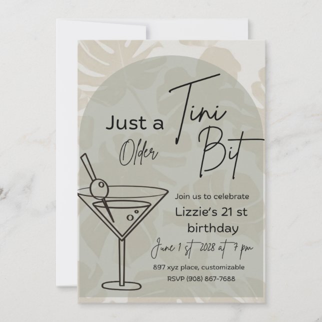 A tini bit older invitation (Front)