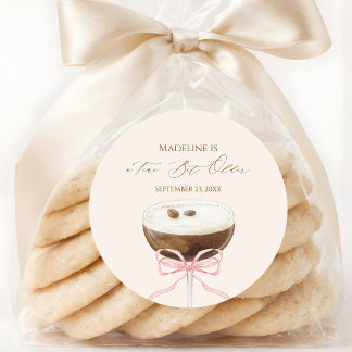 A Tini Bit Older Martini Birthday Favour Labels