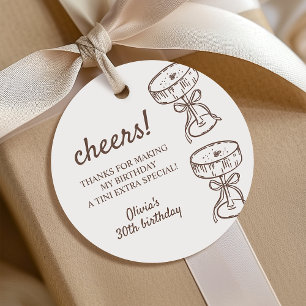 A Tini Bit Older Martini Birthday Gift Favour Tags