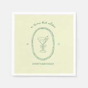 A Tini Bit Older" Martini Birthday Napkin