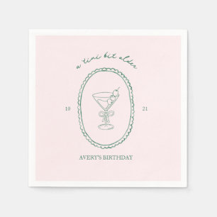 A Tini Bit Older" Martini Birthday Napkin