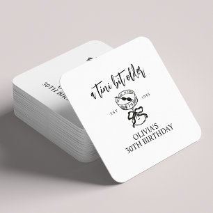 A Tini Bit Older Martini Birthday Party Favor Square Paper Coaster