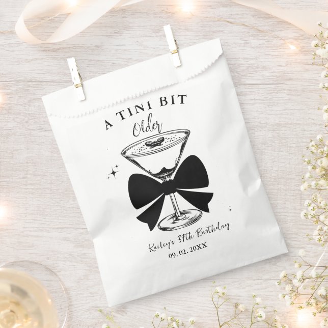 A tini Bit Older Martini Birthday Party Favour Bag (Clipped)