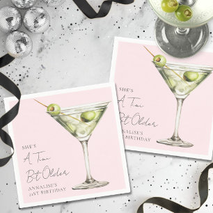A Tini Bit Older Martini Birthday Party Napkin