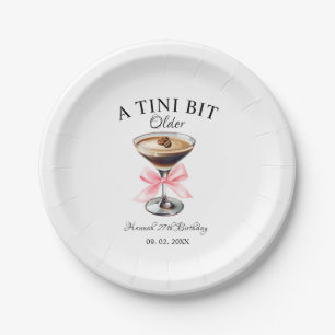 A Tini Bit Older Martini Birthday party  Paper Plate