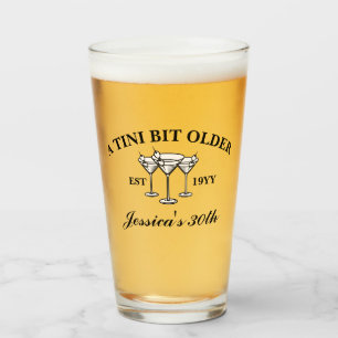 A Tini Bit Older Martini Black Birthday Party  Glass