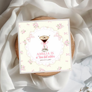 A Tini Bit Older Martini Coquette Birthday Party Napkin
