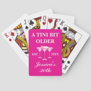 A Tini Bit Older Martini Custom Birthday Party  Playing Cards