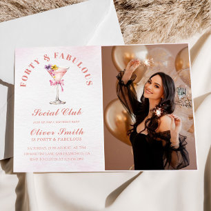 A Tini Bit Older Martini Forty & Fabulous Birthday Invitation