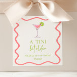 A Tini Bit Older Pink Cosmo Martini Birthday Party Square Sticker<br><div class="desc">These are A Tini Bit Older Pink Cosmo Martini Birthday Party Favour Stickers!</div>