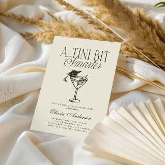 A Tini Bit Smarter Green Graduation Invitation