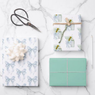 A tini boy  wrapping paper sheet