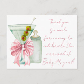 A Tini One Baby Girl Thank You Post Card