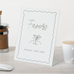 A Tini One Baby Shower Favours Please Take One Pedestal Sign
