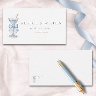 A Tini One Boy Baby Shower Advice For Parents Mom Enclosure Card