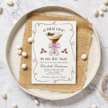 A Tini One Espresso Martini Pink Bow Baby Shower