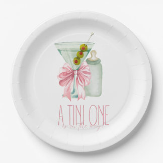 A Tini One Girl Paper Plate