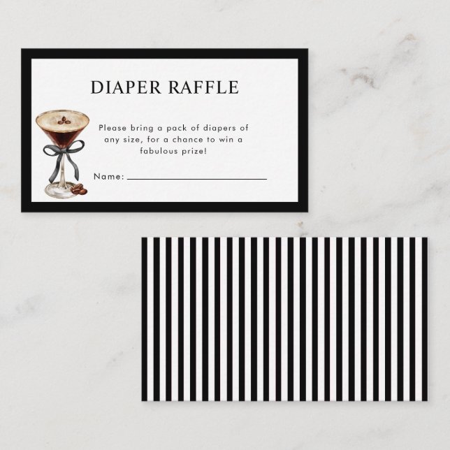 A Tini One is on the Way Baby Shower Enclosure  Card (Front/Back)