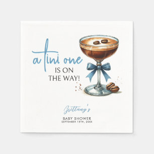 A Tini One Is On The Way Baby Shower Paper Napkin