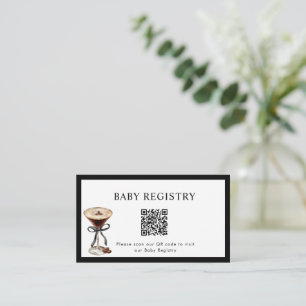 A Tini One is on the Way Baby Shower QR code  Enclosure Card