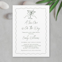 A Tini One Is On The Way Martini Baby Shower