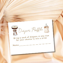 A Tini One Mocha Martini Diaper Raffle Baby Shower Enclosure Card