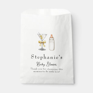 A Tini One On The Way Yellow Martini Baby Shower Favour Bag
