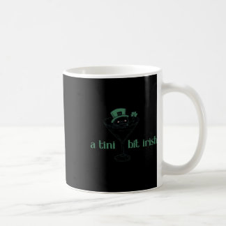A Tiny Bit Irish Funny Lucky Irish Girl Messy Bun Coffee Mug