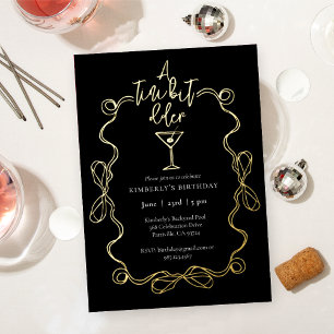 A Tiny Bit Older Black Gold Martini Birthday Party