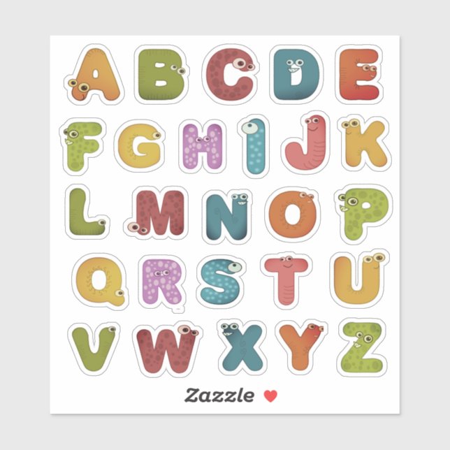 A To Z Alphabet Stick On Letters (Sheet)