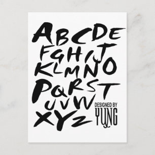 A to Z Alphabetic Letters Postcard