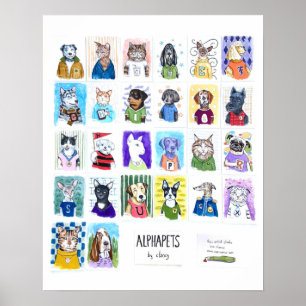 A to Z Alphapets by Clancy Poster