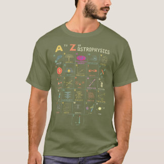 A To Z Astrophysics Funny Space Objects Science T-Shirt