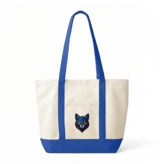 A TO Z design with Sleek Silver Fox Cartoon Logo Tote Bag