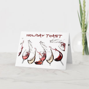 **A TOAST OF WINE FOR HOLIDAY CHEER** CARD
