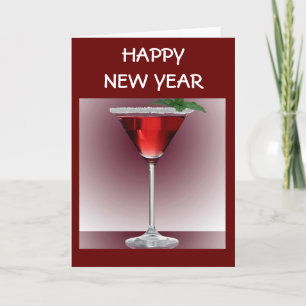 A TOAST TO A "HAPPY NEW YEAR" HOLIDAY CARD